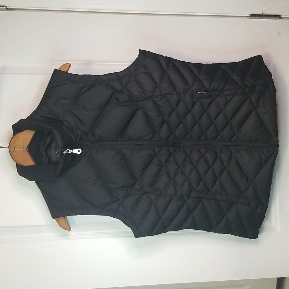 Eddie Bauer Black Quilted Packable Puffer Vest